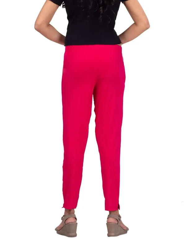 Rani_Pink_Cotton_Lycra_4_Way_Stretchable_Kurti_Pant_(__Pant/Pencil_Pant)_For_Women_With_Side_Pocket