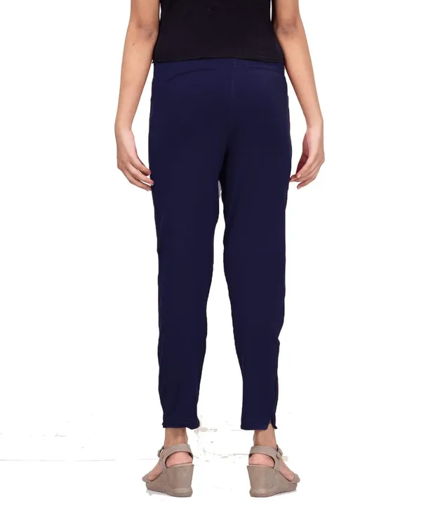 Navy_Blue_Cotton_Lycra_4_Way_Stretchable_Kurti_Pant_(__Pant/Pencil_Pant)_For_Women_With_Side_Pocket