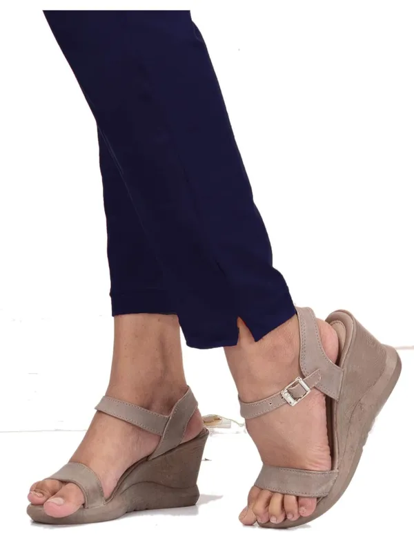 Navy_Blue_Cotton_Lycra_4_Way_Stretchable_Kurti_Pant_(__Pant/Pencil_Pant)_For_Women_With_Side_Pocket