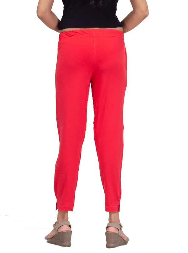 Peach_Cotton_Lycra_4_Way_Stretchable_Kurti_Pant_(__Pant/Pencil_Pant)_For_Women_With_Side_Pocket