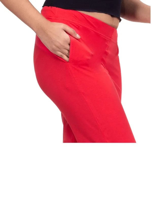 Peach_Cotton_Lycra_4_Way_Stretchable_Kurti_Pant_(__Pant/Pencil_Pant)_For_Women_With_Side_Pocket