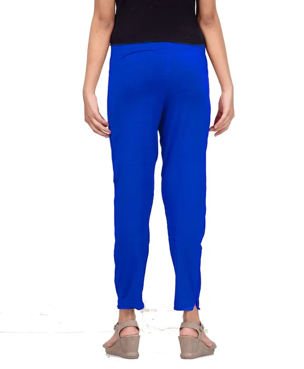 Royal_Blue_Cotton_Lycra_4_Way_Stretchable_Kurti_Pant_(__Pant/Pencil_Pant)_For_Women_With_Side_Pocket