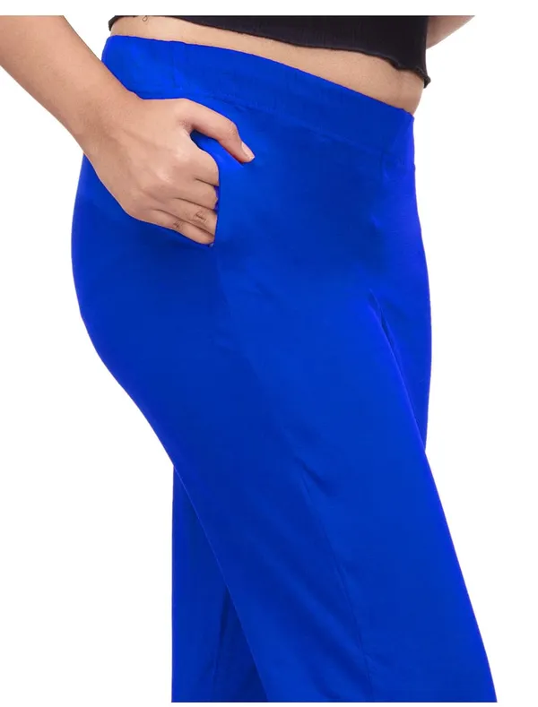 Royal_Blue_Cotton_Lycra_4_Way_Stretchable_Kurti_Pant_(__Pant/Pencil_Pant)_For_Women_With_Side_Pocket