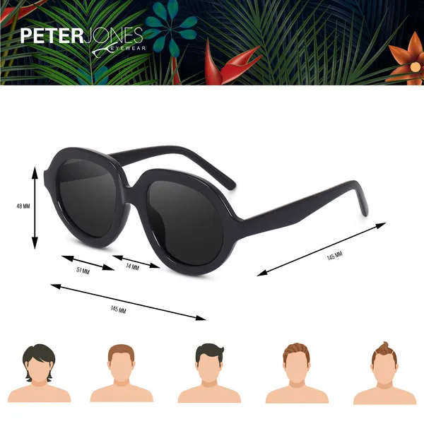 Peter_Jones_Black_Oversized_Large_UV_Protected_Sunglasses_(ZN3815B)_-_For_Unisex