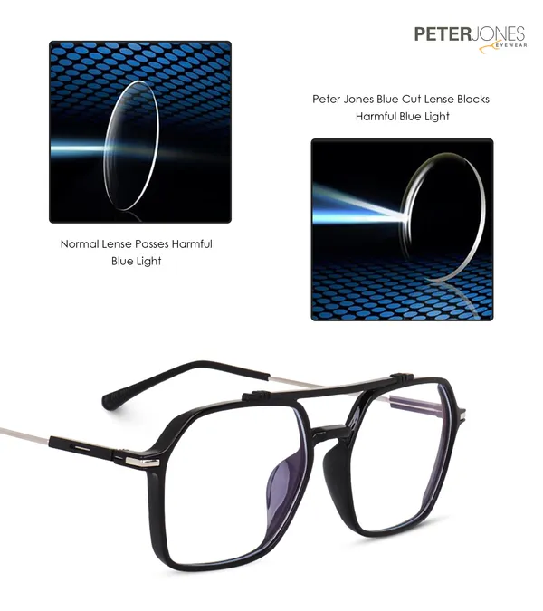 Peter_Jones_Black_Square_Medium_Blue_LIght_Blocking_Computer/Gaming_Glasses_(AG2811B)_-_For_Men