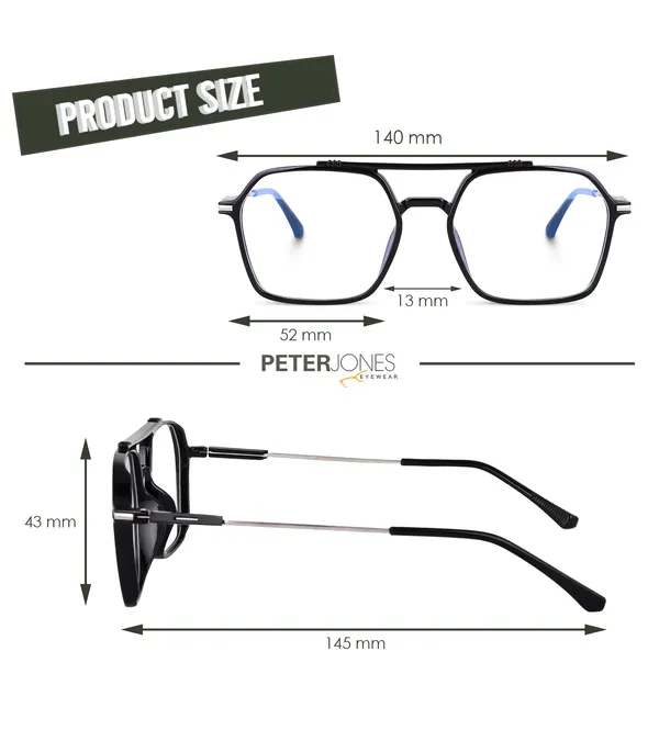 Peter_Jones_Black_Square_Medium_Blue_LIght_Blocking_Computer/Gaming_Glasses_(AG2811B)_-_For_Men