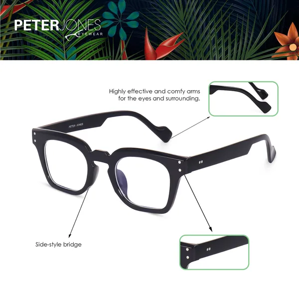 Peter_Jones_Black_Square_Medium_Blue_Light_Blocking_Computer/Gaming_Glasses_(5668FB)_-_For_Unisex