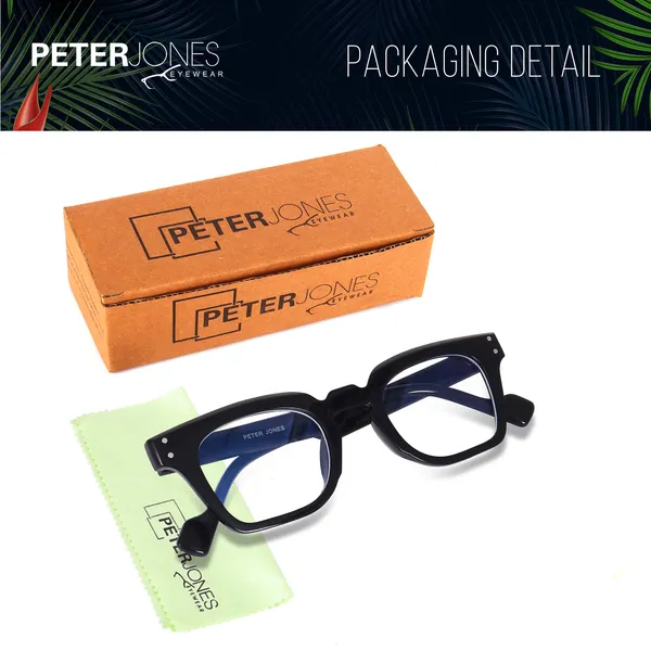 Peter_Jones_Black_Square_Medium_Blue_Light_Blocking_Computer/Gaming_Glasses_(5668FB)_-_For_Unisex