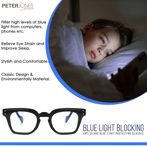 Peter_Jones_Black_Square_Medium_Blue_Light_Blocking_Computer/Gaming_Glasses_(5668FB)_-_For_Unisex
