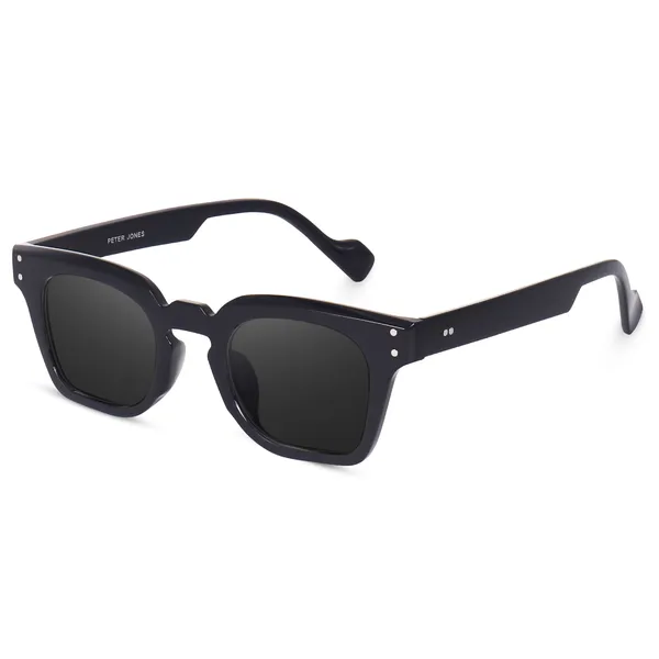 Peter_Jones_Black_Square_UV_Protected_Wide_Frame_Sunglasses_(5668B)_-_For_Unisex