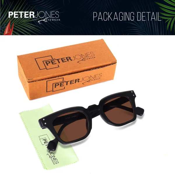 Peter_Jones_Black_Square_UV_Protected_Wide_Frame_Sunglasses_(5668TB)_-_For_Unisex