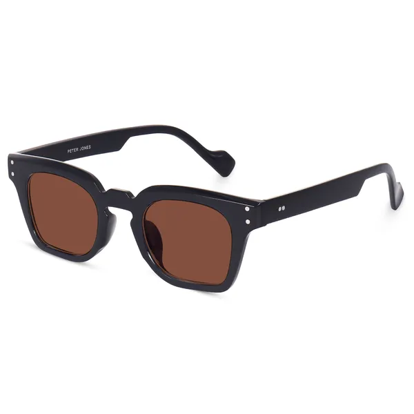 Peter_Jones_Black_Square_UV_Protected_Wide_Frame_Sunglasses_(5668TB)_-_For_Unisex