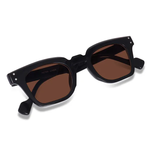 Peter_Jones_Black_Square_UV_Protected_Wide_Frame_Sunglasses_(5668TB)_-_For_Unisex