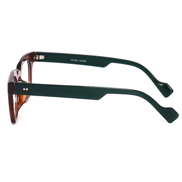 Peter_Jones_Brown/Green_Square_Medium_Blue_Light_Blocking_Computer/Gaming_Glasses_(5668FBGR)_-_For_Unisex