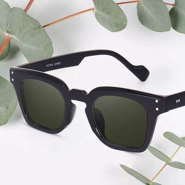 Peter_Jones_Green_Lenses_Square_UV_Protected_Wide_Frame_Sunglasses_(5668GR)_-_For_Unisex