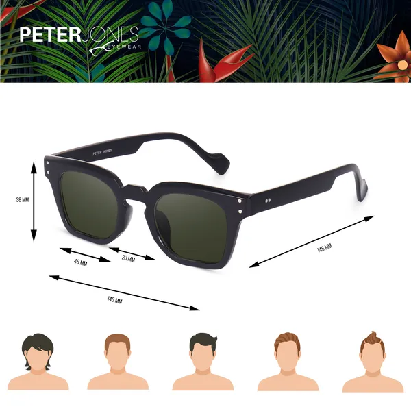 Peter_Jones_Green_Lenses_Square_UV_Protected_Wide_Frame_Sunglasses_(5668GR)_-_For_Unisex