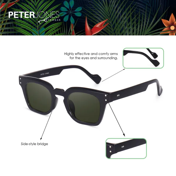 Peter_Jones_Green_Lenses_Square_UV_Protected_Wide_Frame_Sunglasses_(5668GR)_-_For_Unisex