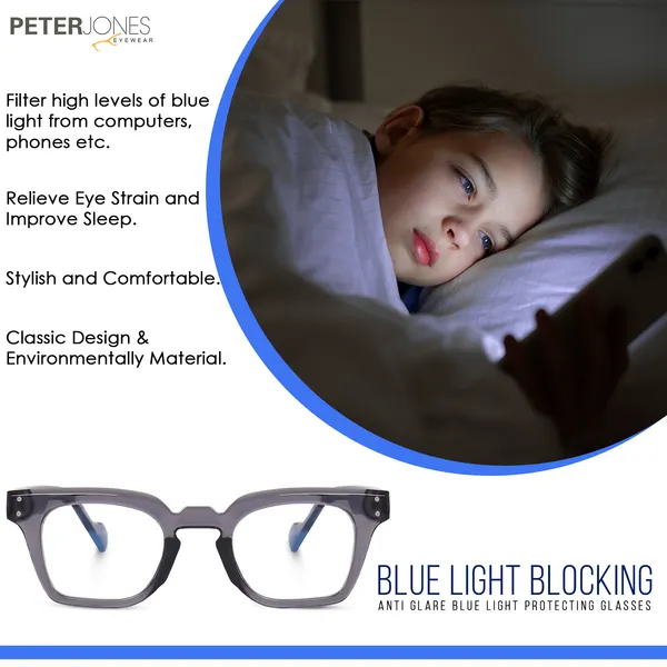 Peter_Jones_Grey_Square_Medium_Blue_Light_Blocking_Computer/Gaming_Glasses_(5668FGT)_-_For_Unisex