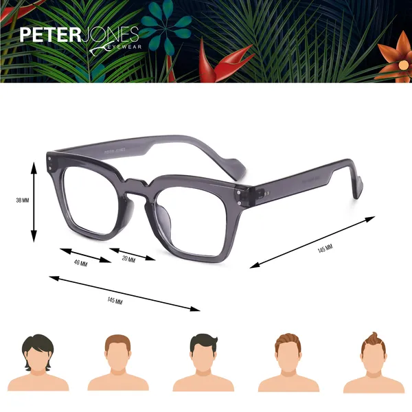 Peter_Jones_Grey_Square_Medium_Blue_Light_Blocking_Computer/Gaming_Glasses_(5668FGT)_-_For_Unisex