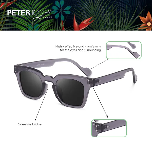Peter_Jones_Grey_Square_UV_Protected_Wide_Frame_Sunglasses_(5668GT)_-_For_Unisex