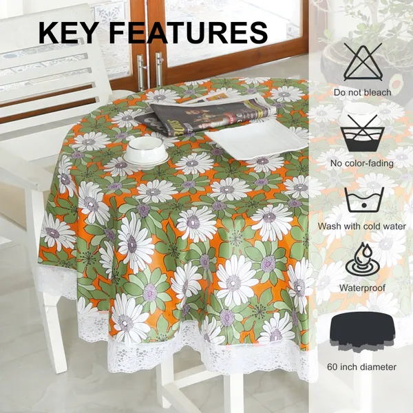 Homerz_Premium_Round_Table_Cover,_60_inch_Diameter,_Waterproof_and_Easy_to_Clean,_2_Years_Brand_Guarantee_(Orange)