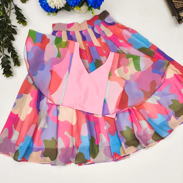 Pink_Taffeta_Silk_kids_lehenga_choli_For_girls