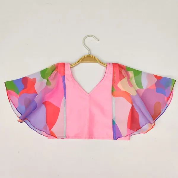 Pink_Taffeta_Silk_kids_lehenga_choli_For_girls