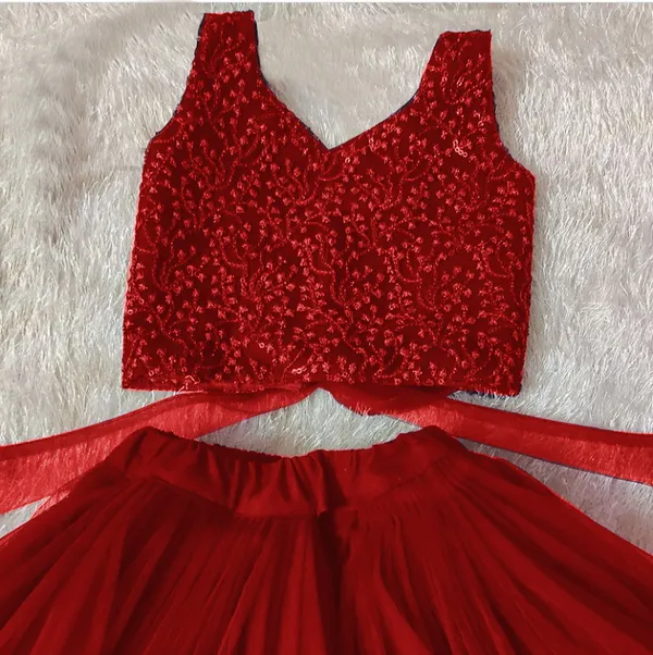 Maroon_Readymade_Soft_Net_Lehenga_Choli_For_Girl's