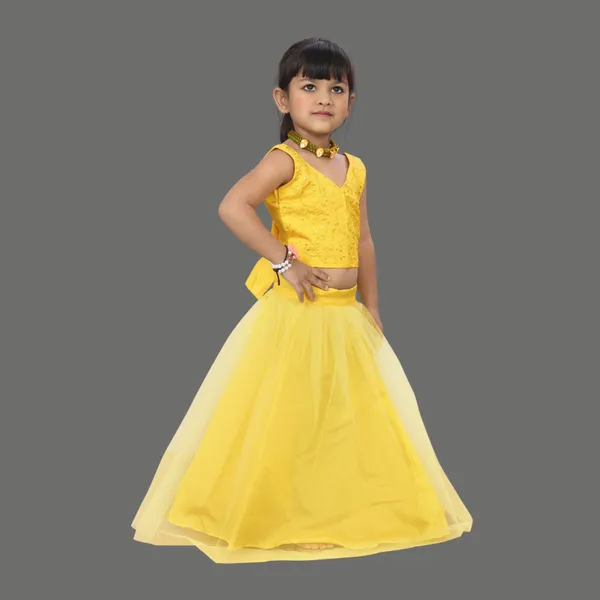 Yellow_Readymade_Soft_Net_Lehenga_Choli_For_Girl's