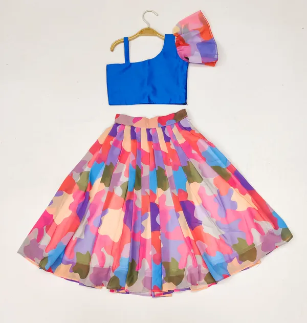 Blue__Taffeta_Silk_kids_lehenga_choli_For_girls