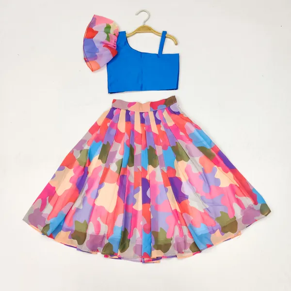 Blue__Taffeta_Silk_kids_lehenga_choli_For_girls