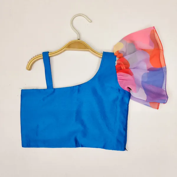 Blue__Taffeta_Silk_kids_lehenga_choli_For_girls
