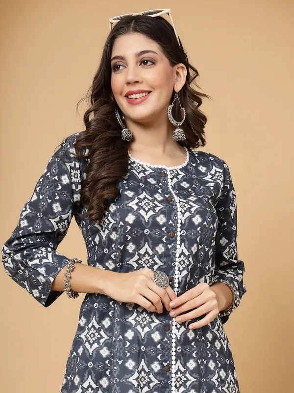 Navy_Blue_Pure_Cotton_Printed_A-line_Regular_Kurta