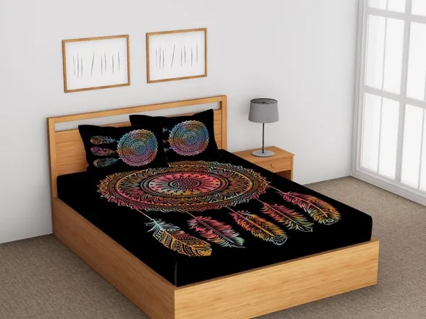 Jaipuri_Prints_Cotton_100%_King_Bedsheet_(Black)