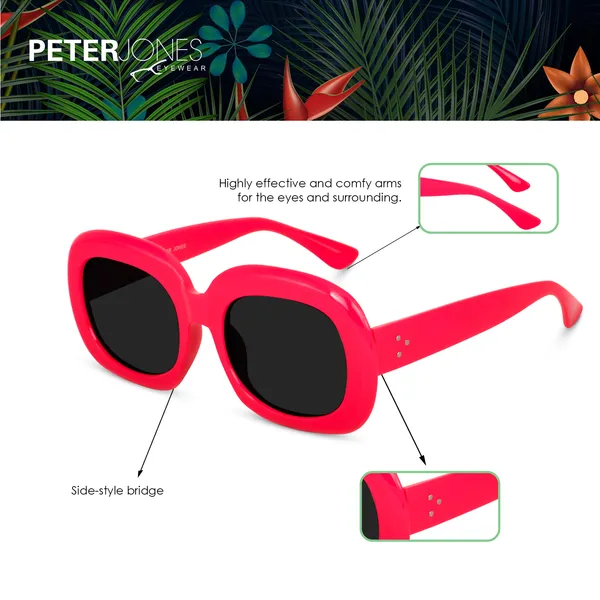 Pink_Oversized_Square_UV/UB_Protected_Sunglasses_-_For_Women_(3364PK)