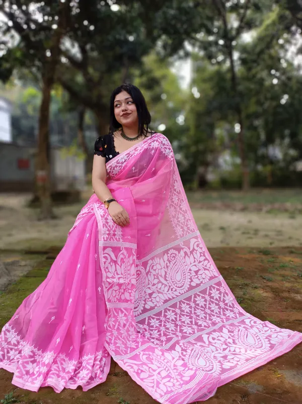 Pink_Premium_Quality_Dhakai_Jamdani_Saree