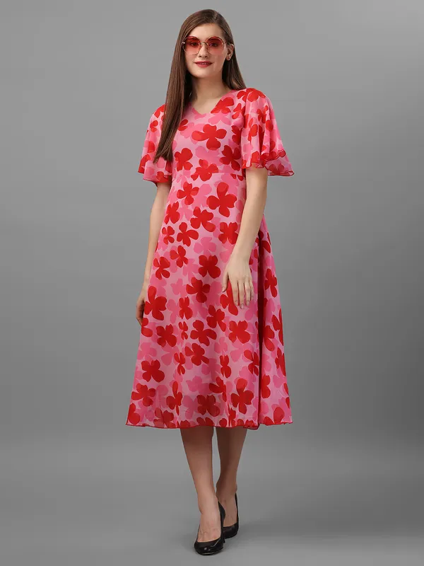 Pink_&_Red_Floral_Georgette_Maxi_Dress