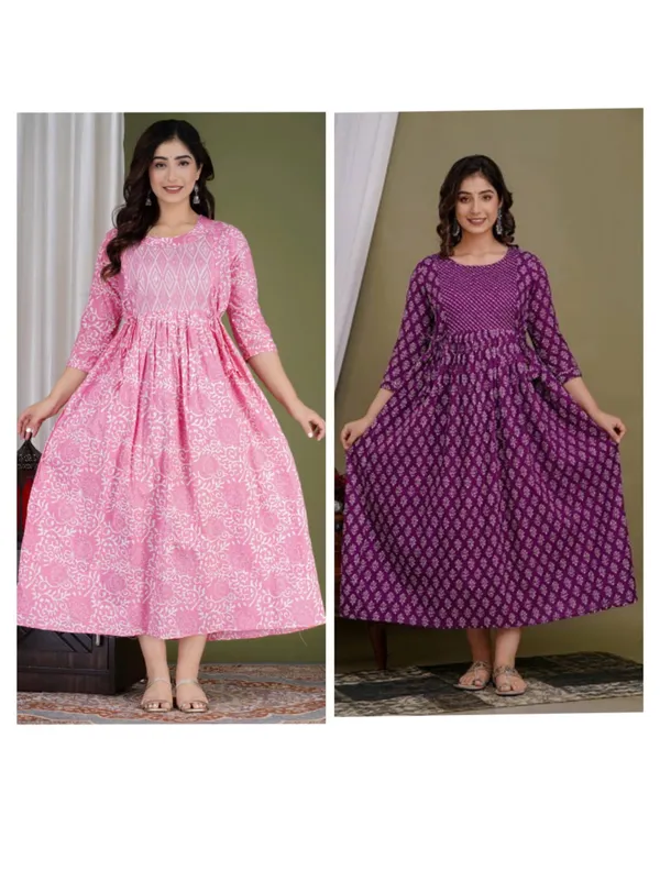 Pink_Malody___Cotton_Printed_Maternity_And_Feeding_Kurti_Combo_Of_2