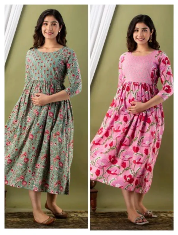 Pink_Square__Cotton_Printed_Maternity_And_Feeding_Kurti_Combo_Of_2