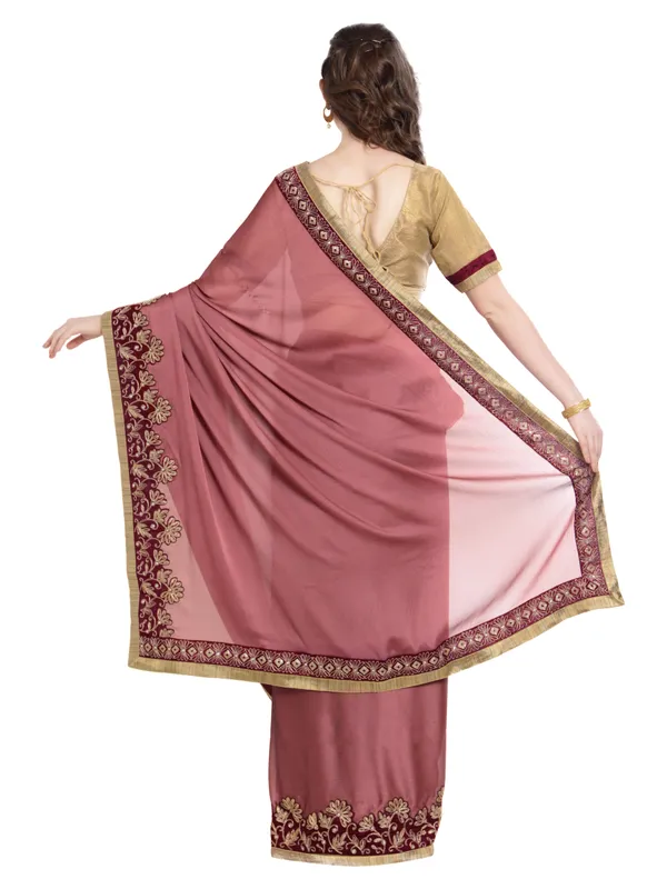 Pink_Chiffon_Embroidered_Work_Designer_Saree
