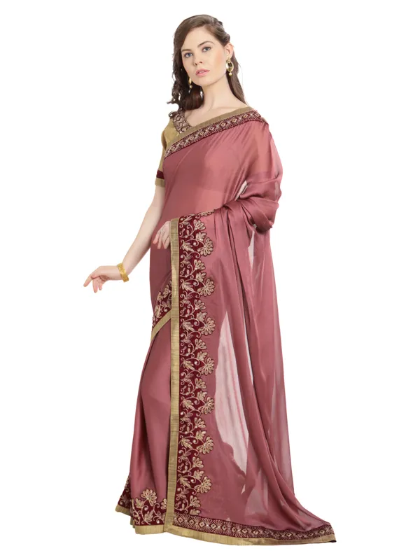 Pink_Chiffon_Embroidered_Work_Designer_Saree