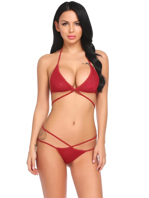 Red_Bikini_Lingerie_Set_For_Women