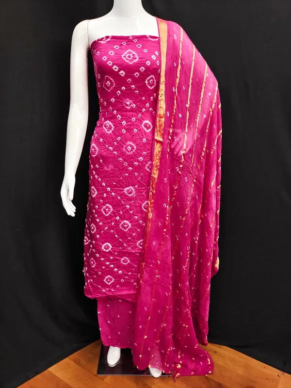 Unstitched_Suit_Dress_Material_|_Sarika_Pure_Cotton_Hand_Bandhej_Bandhani_|_Premium_Unstitched_Suit_Material_For_Her_|_4.50_Meter_Top_&_Bottom_With_2_Meter_Dupatta