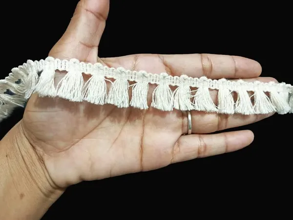 White_Cotton_Premium_Fringe_For_Women