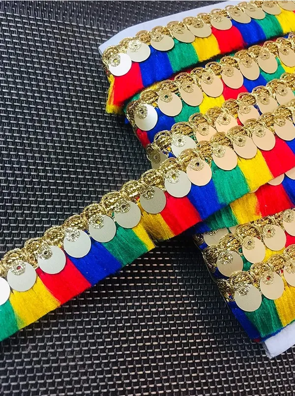 Multicolour_Poliyester_Thread_Premium_Border_For_Women