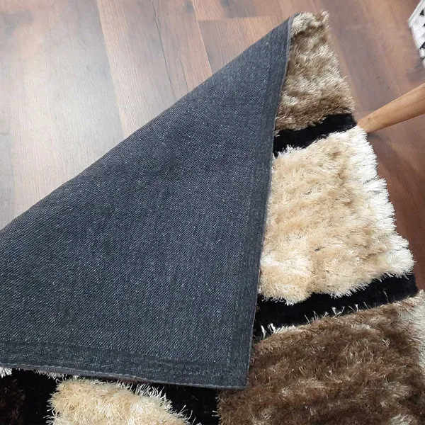 Premium_Brown_Pebble_Design_Hand_Tufted_Shaggy_Polyester_Carpet