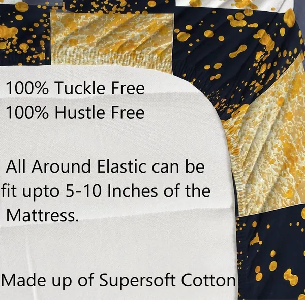 YELLOW_CHESS_Premium_Double_Bedsheet_With_2_Pillow_Covers_(72X78X_Up_to_10_Inches)_&_360_Degree_Elasticated