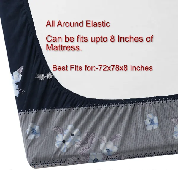 BLACK_AND_GREY_Premium_Fitted_Bedsheet_with_2_Pillow_Covers_(72X78X_Up_to_10_Inches)_&_360_Degree_Elasticated
