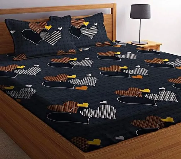 KALA_HEART_Premium_Fitted_Elastic_Bedsheet_with_Two_Pillow_Covers_(72X78X_Up_to_10_Inches)_&_360_Degree_Elasticated