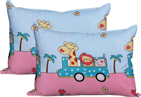 TEENZ_CAR_Premium_Fitted_Elastic_Bedsheet_with_Two_Pillow_Covers_(72X78X_Upto_10_Inches)_&_360_Degree_Elasticated